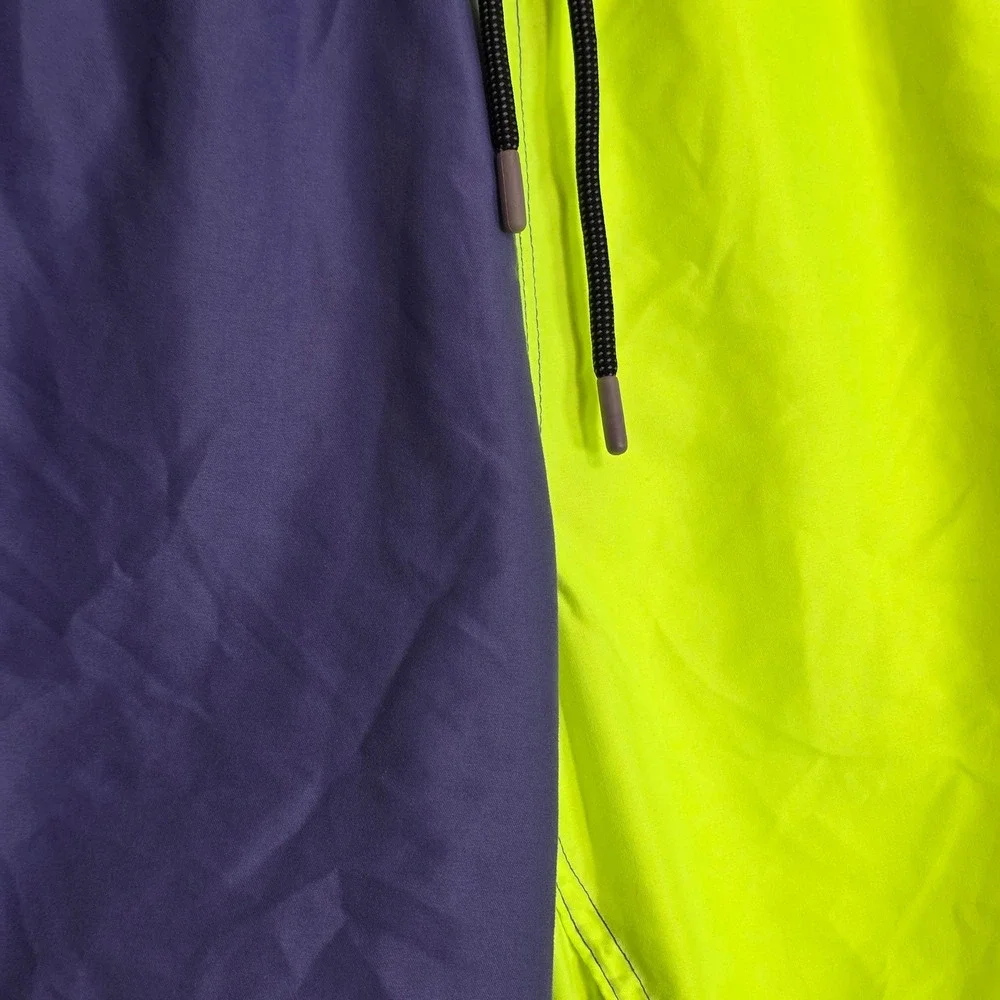 Surf Society Neon Colorblock Swim Trunks Purple Green Y2K Board Shorts Mens M - Picture 4 of 8